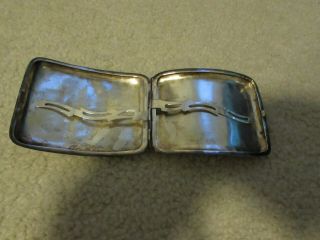 vintage sterling silver curved cigarette case 4 x 3 inches 121 grams some dings 4