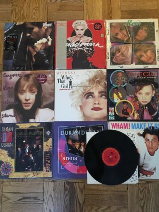 10 80’s Pop Lps Madonna Wham George Michael Culture Club Duran Duran Poison Vega