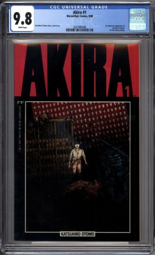 Akira 1 Cgc Graded 9.  8 Nm/mt Marvel/epic Comics 1988