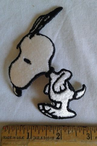 Vintage Snoopy Embroidered Patch Peanuts Gang 3 " X 4 " Iron On