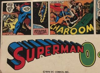 Rare 1978 Vtg Dc Comics Superman 3 Ft Jigsaw Puzzle O - So - Long Complete