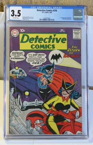 Detective Comics 276.  Cgc 3.  5.  Batwoman Cover.  2nd App.  Of Bat - Mite