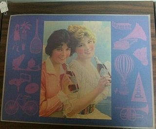 Set of Six Assorted Laminated Coca - Cola Placemats with Vintage Prints 3