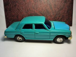 Vintage Lucky 1:32 Mercedes - Benz 240d Friction Motor Blue Plastic Hong Kong 6 "