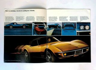 Vintage 1969 Chevrolet Corvette Sales Brochure Chevy Muscle Car Photos 12 Pages