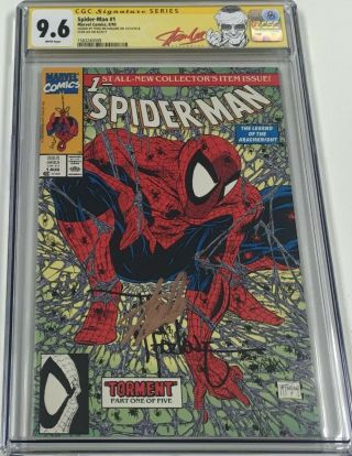 Marvel Spiderman 1 Signed By Stan Lee & Todd Mcfarlane Cgc 9.  6 Ss Red Label
