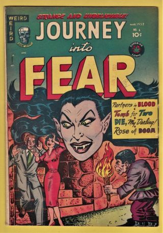 Journey Into Fear 6,  13,  18 Pre - Code Horror Vampire,  Skeleton Covers