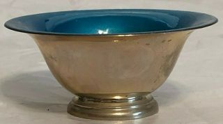 Vintage Onc Sterling And Blue Enamel Bowl (1 Of 2)