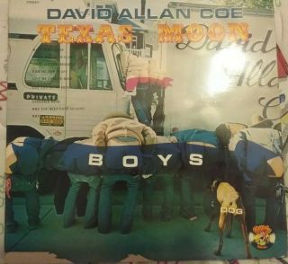 David Allan Coe Texas Moon Lp Vinyl 12 " 33 Rpm Clr 5006 Record Ex Cover Vgplus