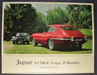1965 - 1966 Jaguar 4.  2 Xk - E Coupe & Roadster Brochure Sheet
