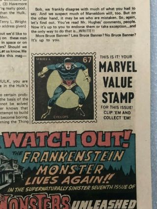 The Incredible Hulk 180 October 1974 Wolverine Cameo Marvel Comics With Stamp 3