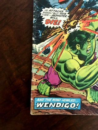 The Incredible Hulk 180 October 1974 Wolverine Cameo Marvel Comics With Stamp 8