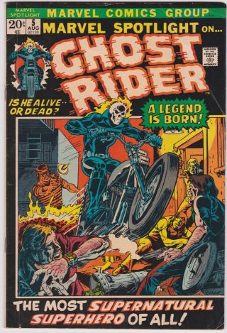 Marvel Spotlight 5 1st Appearance Ghost Rider - Vg/fn