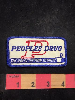 Vintage Pharmacy Rx Advertising Patch The Peoples Drug Prescription Stores 80b9