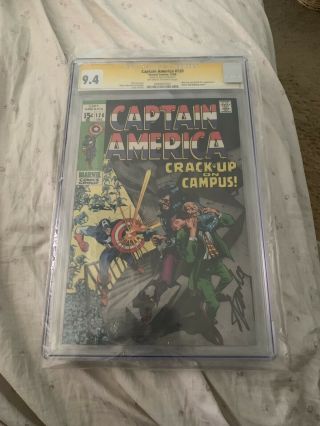 Captain America 120 Cgc 9.  4 Signed By Stan Lee