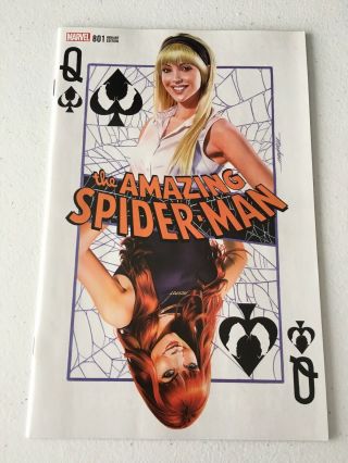 (1) Spiderman 801 Mike Mayhew Variant Mj Gwen Stacy Nm