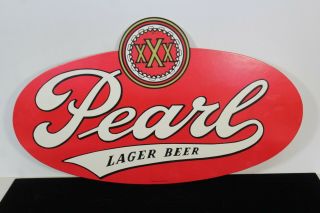 Pearl Lager Beer Sign San Antonio Texas Cardboard