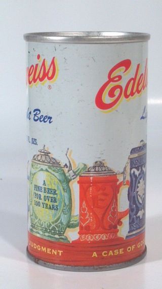 Vintage Edelweiss Light Beer 12oz Can Straight Steel Pickett Dubuque Iowa 5
