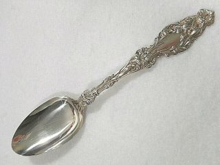 Sterling Silver Whiting Manufacturing Co Serving Spoon - Lily Pattern,  Ca.  1902 2