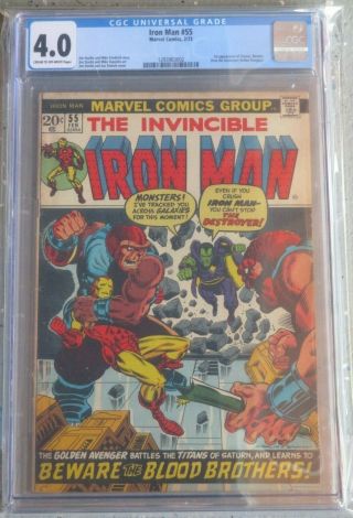 Iron Man 55 (marvel 1973) (cgc 4.  0) (1st App Thanos) - Avengers: Endgame Movie