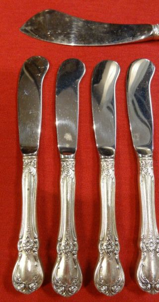 8 TOWLE STERLING SILVER FRENCH HOLLOW KNIFE HANDLE “OLD MASTER” BUTTER KNIVES 3