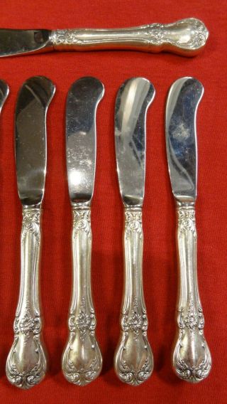 8 TOWLE STERLING SILVER FRENCH HOLLOW KNIFE HANDLE “OLD MASTER” BUTTER KNIVES 4