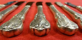 8 TOWLE STERLING SILVER FRENCH HOLLOW KNIFE HANDLE “OLD MASTER” BUTTER KNIVES 6