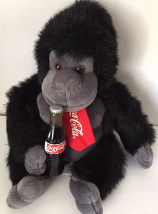 Coca Cola Gorilla With Coke Bottle Soft Plush 10 "
