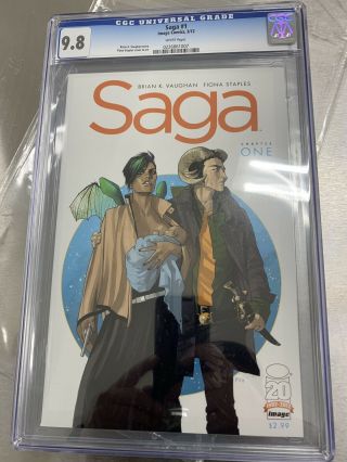 Saga 1 Cgc 9.  8 Graded.  Hot Book All White Pages