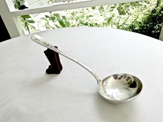 Antique Charles Christofle France Silverplated 13 " Soup Ladle,  Rare Pattern,