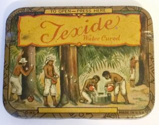 Vintage 1930 Texide Tin W/2 Orig Latex Condoms Prophylactic L.  E.  Shunk Akron Oh