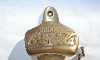 COCA COLA Bottle Opener brass COKE AGED finish screws heavy 4