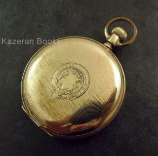 Antique Elgin Gold Plated Full Hunter Case Fob Pocket Watch 1912
