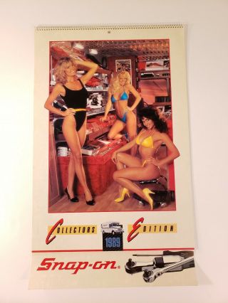 1989 Snap On Tools Sexy Pin Up Girl Collector Calendar 22 " X 13 "