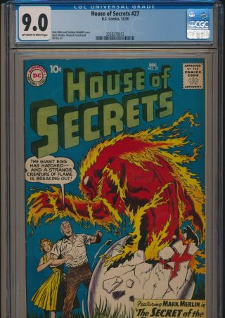 Dc Comics House Of Secrets 27 1959 Cgc 9.  0 Ow/wp Highest Graded On Census