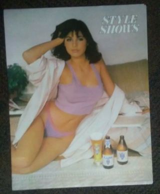 Vintage 1985 Old Style Beer Paper Pinup Girl Advertising Poster - Style Shows