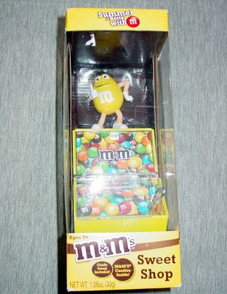 M&m 2013 Yellow Sweet Shop Candy Dispenser With Scoop