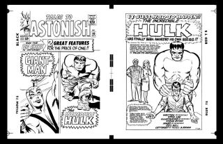Jack Kirby Steve Ditko Tales To Astonish 60 Cover And Pg 1 Large Production Art