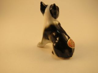 Vintage Miniature Boston Terrier Bone China Japan 3