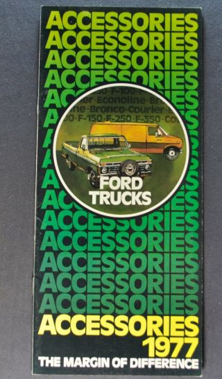 1977 Ford Truck Accessories Brochure F - 150 Pickup Bronco Econoline Van Courier