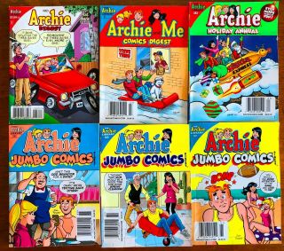 7 Archie Comic Double & Jumbo Digest 283 - 291 Betty Veronica Jughead Riverdale