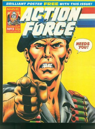 Action Force 1 - 4 Gi Joe 1987 Uk Marvel Comics Very Fine,