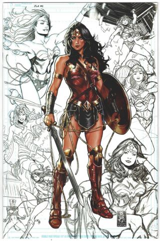 Dc Justice League 1 Wonder Woman Mark Brooks Variant Cover D F/vf