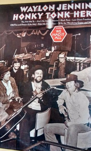 Waylon Jennings Honky Tonk Heroes PROMO DJ LP 1973 RCA APL 1 - 0240 4