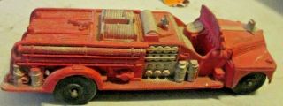 Auburn Rubber Fire Engine Just Over 7inches Long Shape Circa 1950s