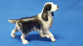 Vintage Hagen Renaker English Springer Spaniel Miniature Ceramic Dog Figurine