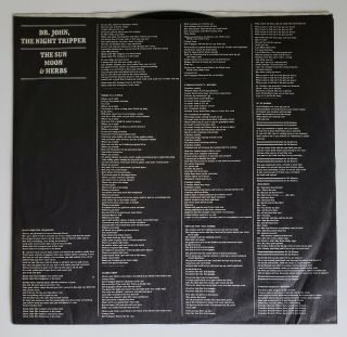 DR.  JOHN,  The Night Tripper The Sun Moon & Herbs 1971 US Atco LP Promo White Label 4