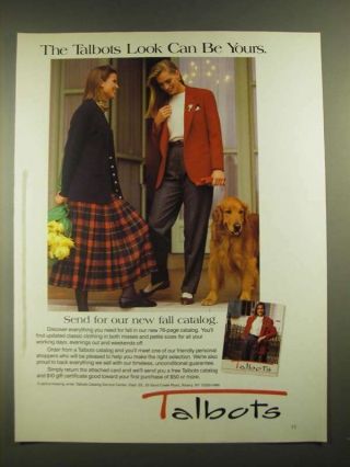 1988 Talbots Fashion Ad - The Talbots Look Can Be Yours