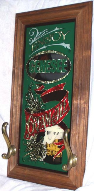 Vintage Mirrored Genesee Brewing Company Cream Ale Bar Man Cave Sign