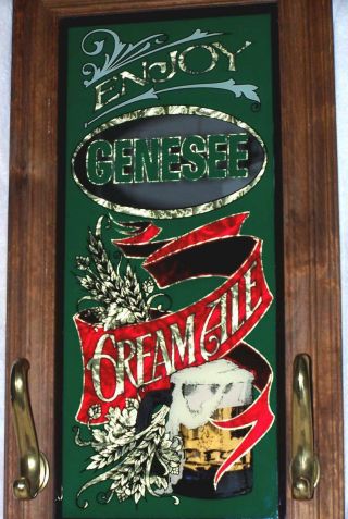 VINTAGE Mirrored GENESEE Brewing Company CREAM ALE Bar Man Cave Sign 2